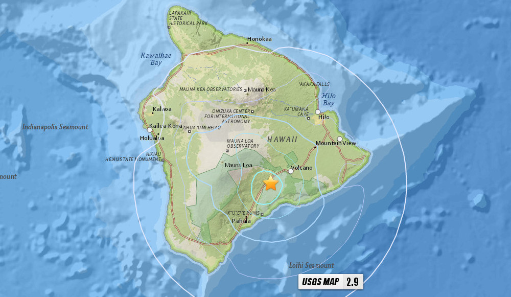 4.3 Earthquake Near Volcano Shakes Hawaii