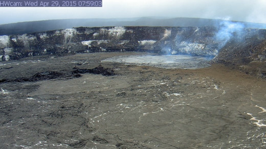 VIDEO Volcano Lava Lake Spills Over Rim