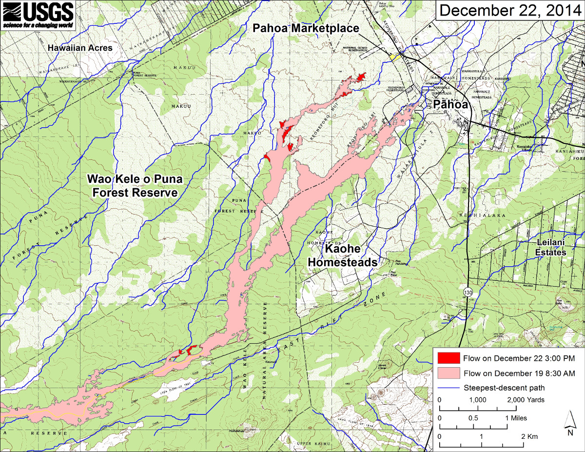 Large-scale map of June 27th flow in Kīlauea’s East Rift Zone courtesy USGS