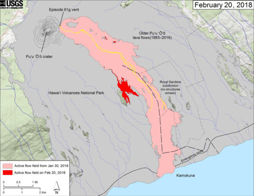 USGS Reports Volcano Wall Collapse, Maps Lava Breakouts