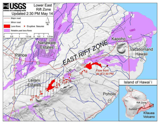 7 am Eruption Update – New Fissure, More Cracks Near Highway 130