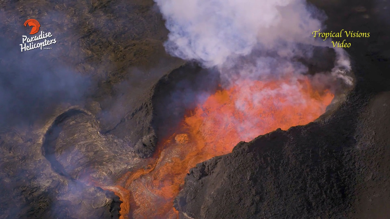 VIDEO: 6 am Eruption Update – Small Lava Overflows Short-lived