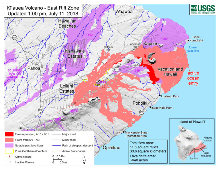 Video 1 Pm Eruption Update Lava Overflow Takes More Homes In Leilani