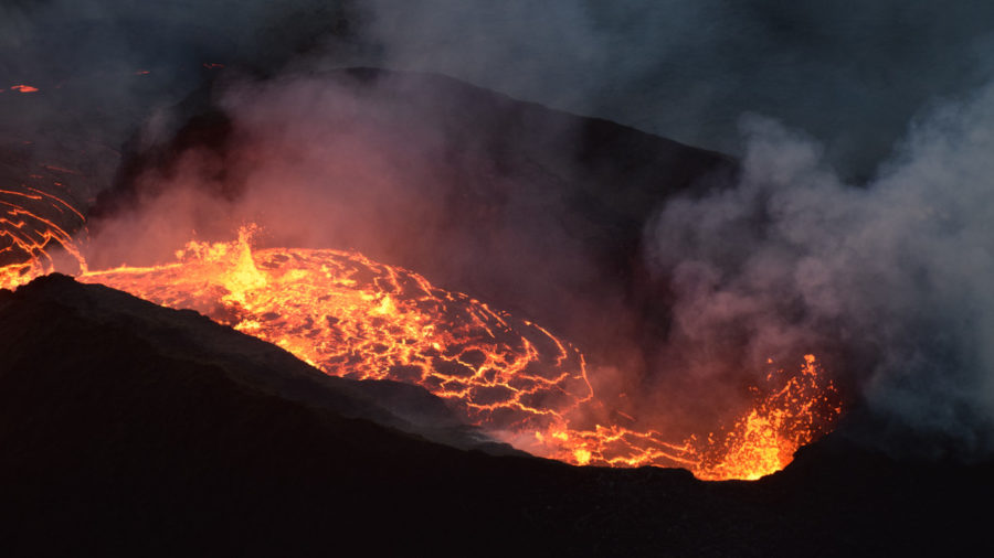 Eruption Update: After Low Levels, Summit Collapse Triggers Lava Surge