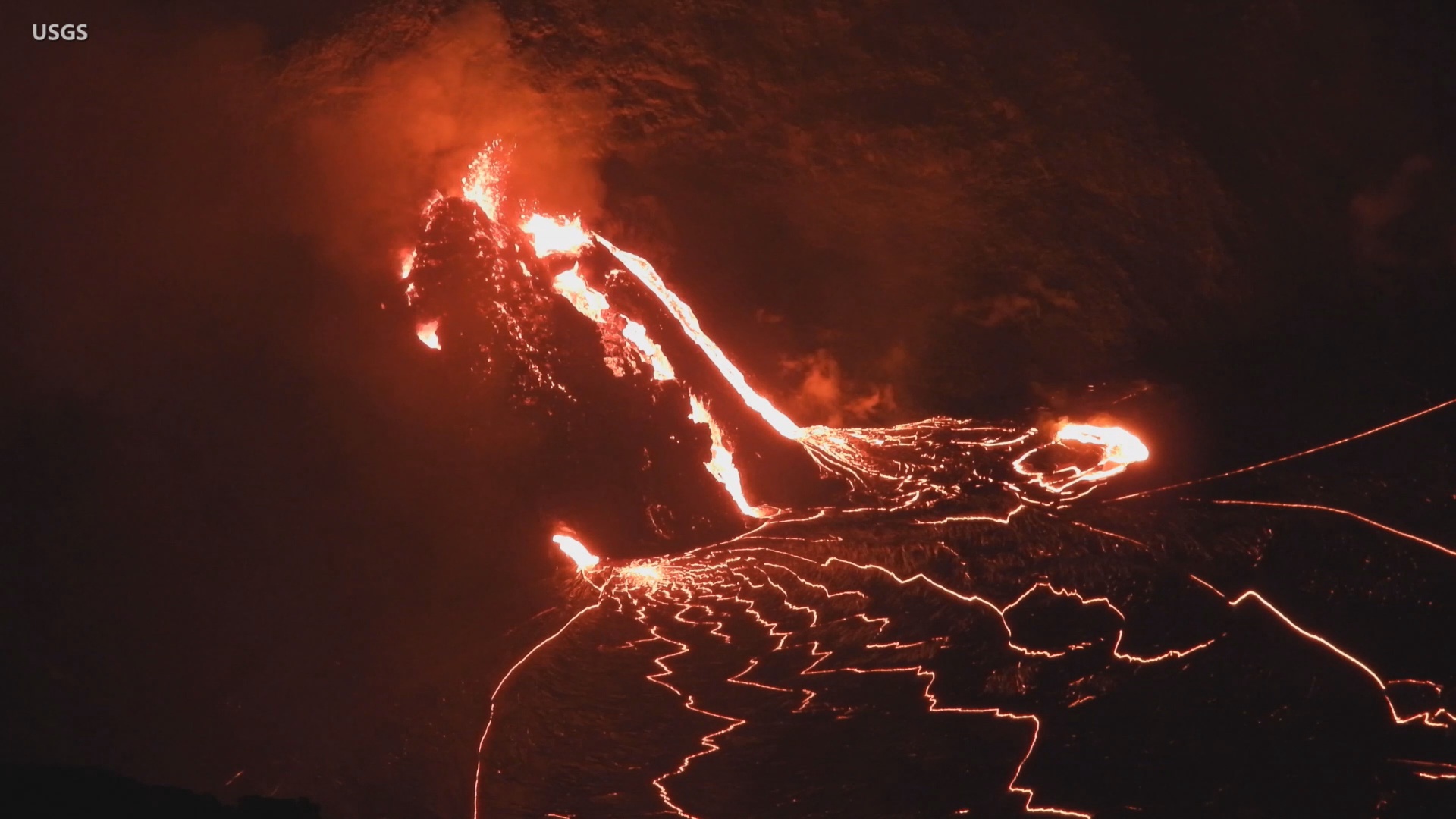 VIDEO: Lava Cascades Continue At Erupting Kilauea