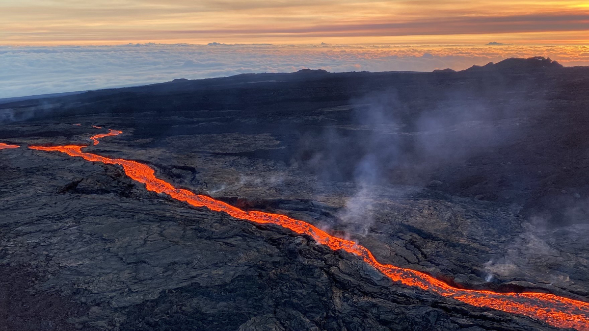 Mauna Loa Volcano Erupting